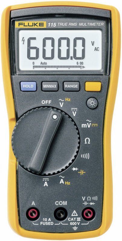 115 Hand-Multimeter kalibriert (iso) digital cat iii 600 v Anzeige (Counts): 6000 - Fluke