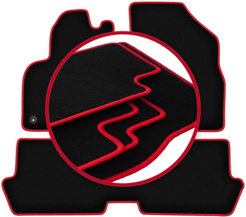 CARLUX-RED Autofußmatten für: Peugeot 3008 I Minivan (2009-2016)