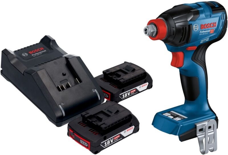 Bosch GDX 18V-210 C Professional Akku Drehschlagschrauber 18 V 210 Nm Brushless + 2x Akku 2,0 Ah + Ladegerät