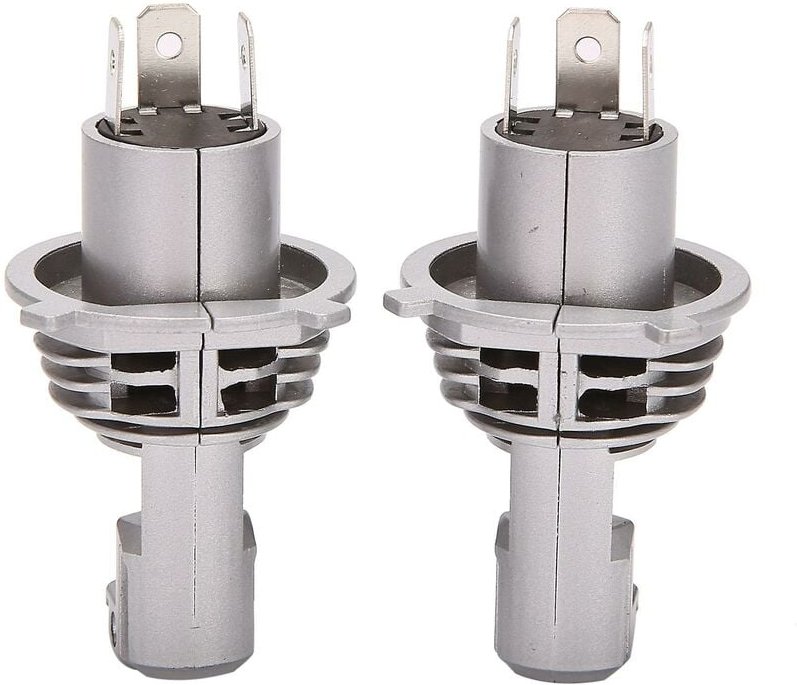 Woosien - Paar H4-LED-Lampe, kein Fehler, Motorrad-Scheinwerferlampe, 1500 lm, 6000 k, weiß, Hi/Lo-Beam-Licht, LED-Schei...