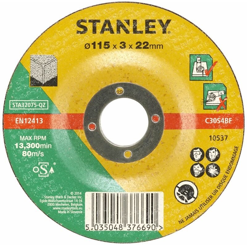 Thumbnail - Mauerwerk-Trennscheibe ø 115 mm. STANLEY STA32075-QZ