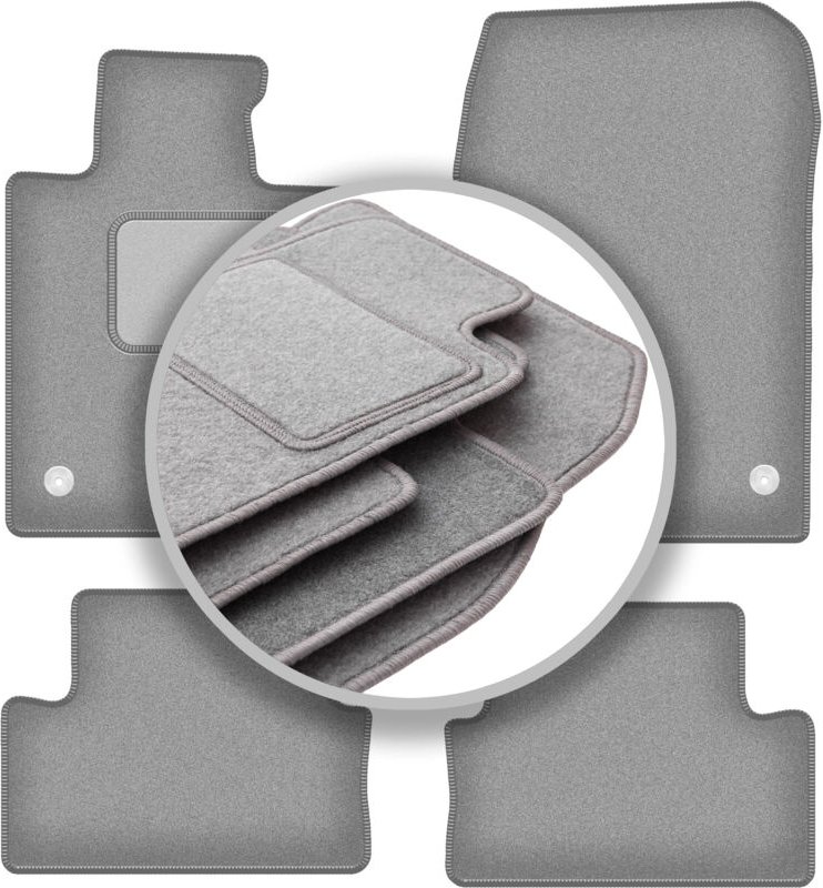 Graue Autofußmatten für: Honda Accord VIII Limousine, Kombi, Tourer (2011-2015)