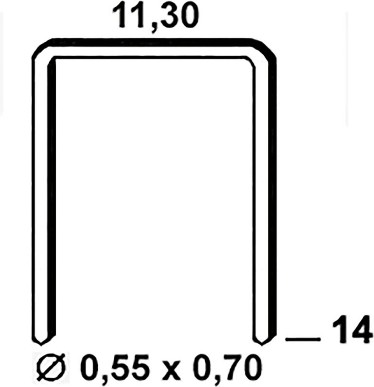 Thumbnail - Tackerklammern Type 53 14mm - Rückenbreite 11,3mm, Stahldraht verzinkt - 3000 Stück - Alsafix