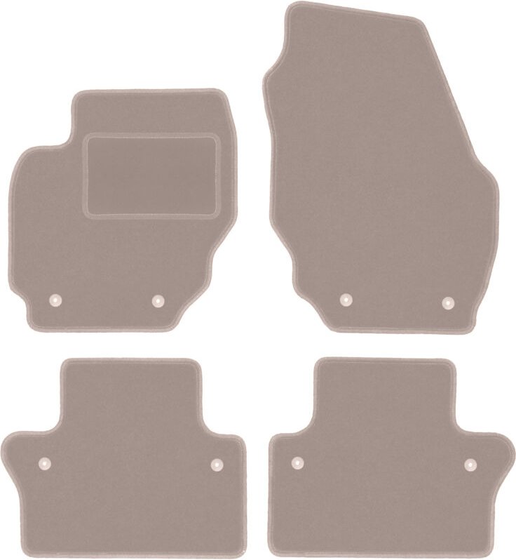 Beige Veloursmatten für: Volvo XC70 III Kombi (2007-2016)