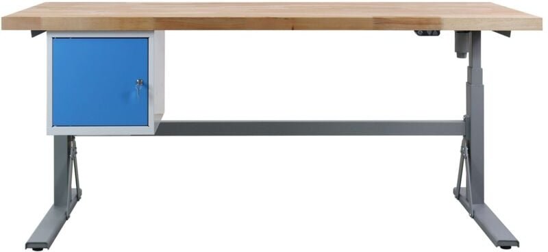 Werkbank heavy + Würfelbox 2000x750x700-1170 1 Tür + 3 Schubladen Werktisch - ADB