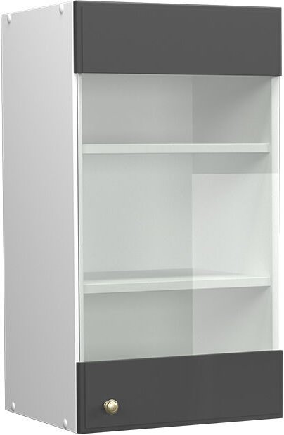 Vicco - Küchenglasschrank Fame-Line, Anthrazit-Gold, 40 cm