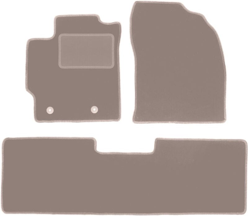 Beige Veloursmatten für: Toyota Corolla E16 Limousine, Schrägheck (2013-2019)