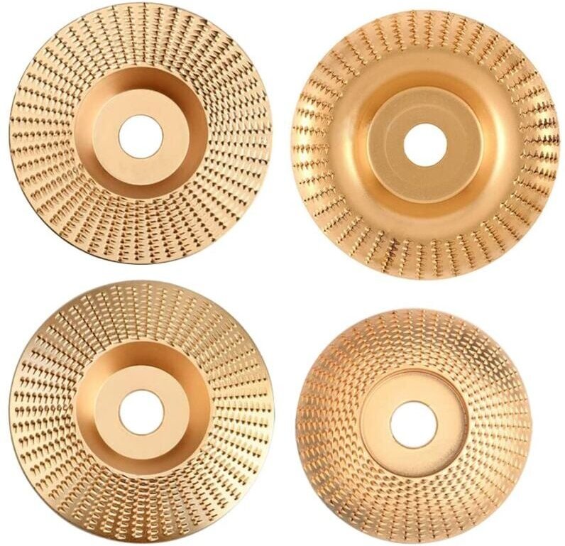 4-teilige Holzschleifscheibe, Holzschleifscheibe, Wolframkarbid-Holzschleifscheiben zum Formen, Schleifen und Schneiden ...