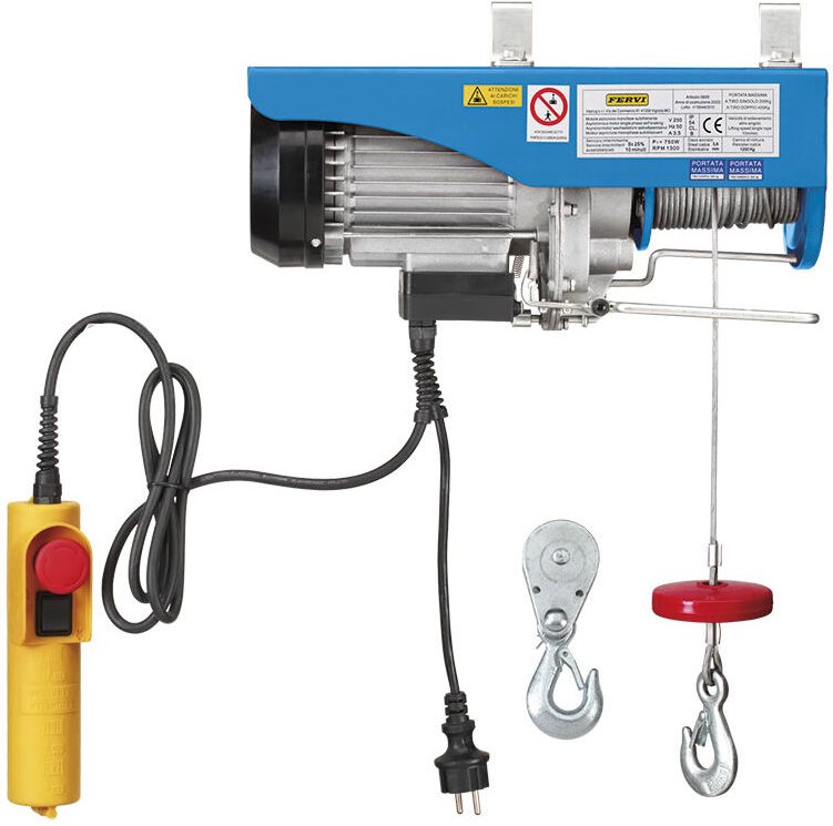 Seilwinde Hebezug Elektrisch Elektro Seilzug Winde 200 / 400 Kg Fervi 0600