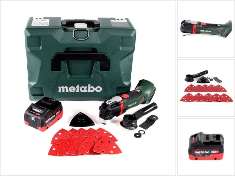 Metabo MT 18 LTX Akku Multitool 18V ( 613021840 ) OIS-/Starlock-kompatibel + 1x Akku 5,5Ah + Koffer - ohne Ladegerät