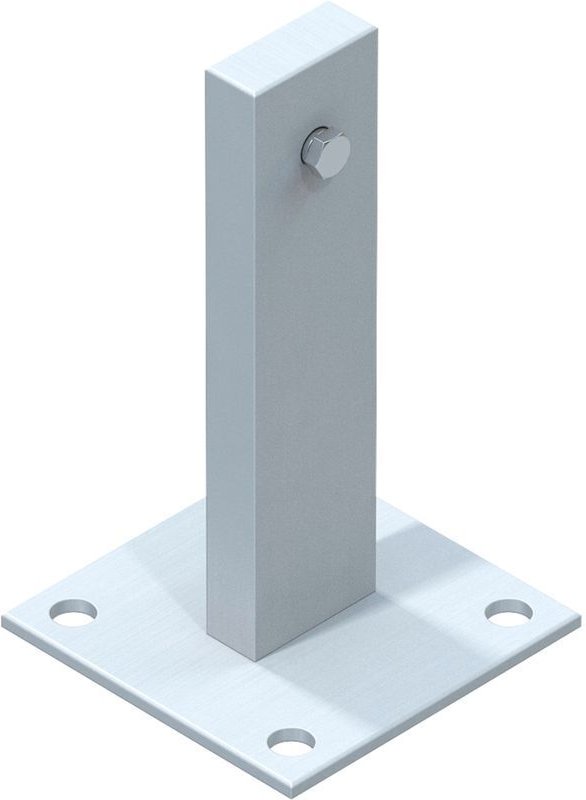 Zarges Fußplatte Edelstahl 120x120mm