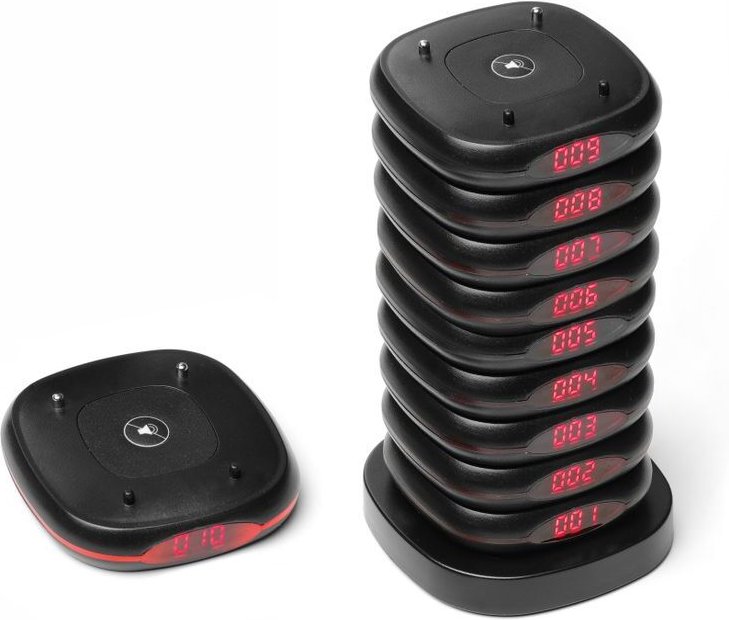 Restaurant-Pager – Set mit 10 Stück, 80x80x(H)100mm - Hendi