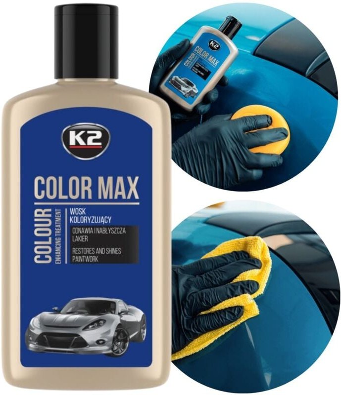 K2 Color Max Autowachs Farbpaste 250 ml Blau