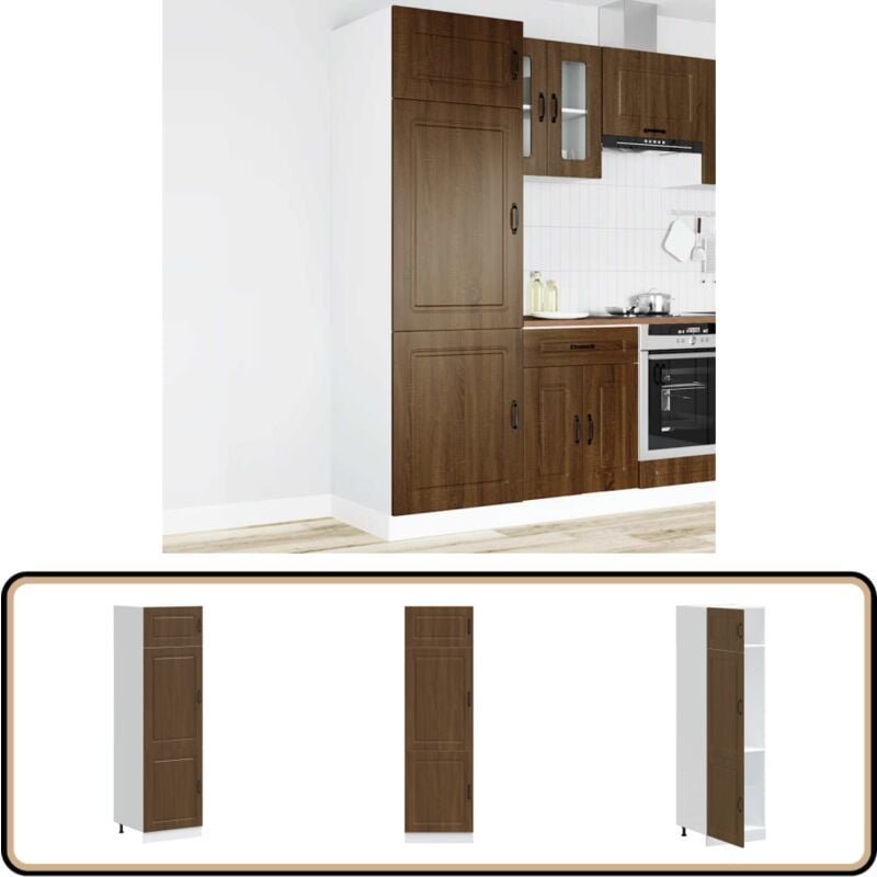 Thumbnail - Vidaxl - Küchenschrank Kalmar Braun Eichen-Optik Holzwerkstoff