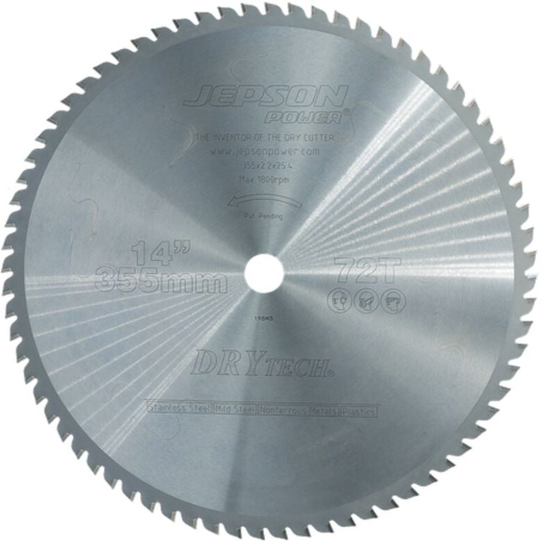 Thumbnail - HM-Sägeblatt Drytech® ø 355 mm / 72Z für Stahl & Edelstahl Jepson