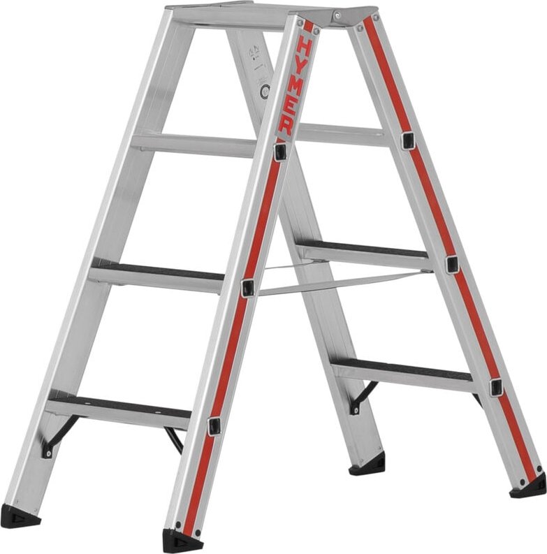 Stufenstehleiter R13 beidseitig, 2x4 Stufen - Hymer