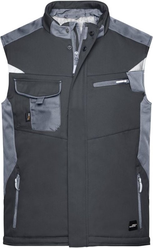 James&nicholson - Professionelle Softshellweste mit Innenfutter JN825 Gr. 2XL black/carbon