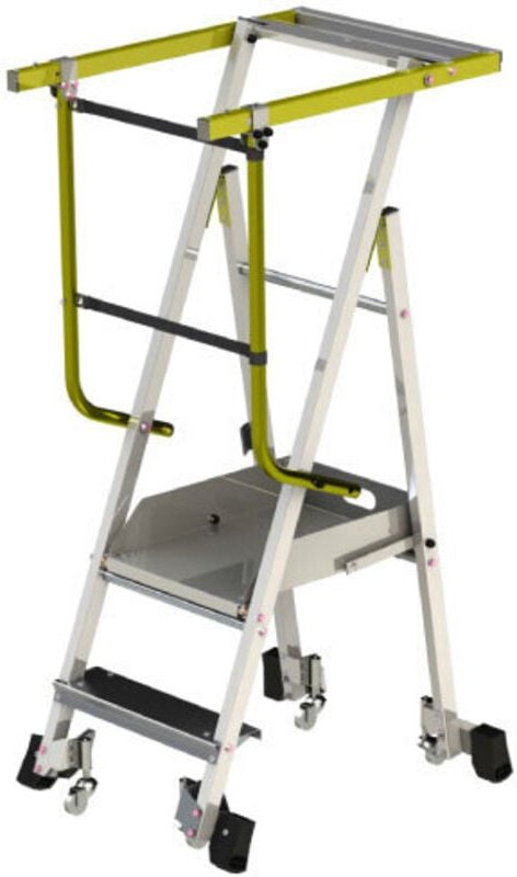 Matisère - Mobile Podestleiter klappbar 2 Stufen - Maximale Arbeitshöhe 1.60 - 2.30m - PICKLY/2