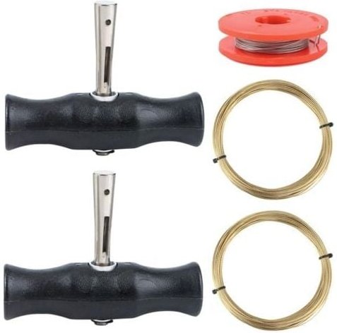 5 Pièces Outils de Dépose de Pare-Brise Universel Outils pour Pare Brise de Voiture Fil de Coupe de Verre 3pcs Fils de C...