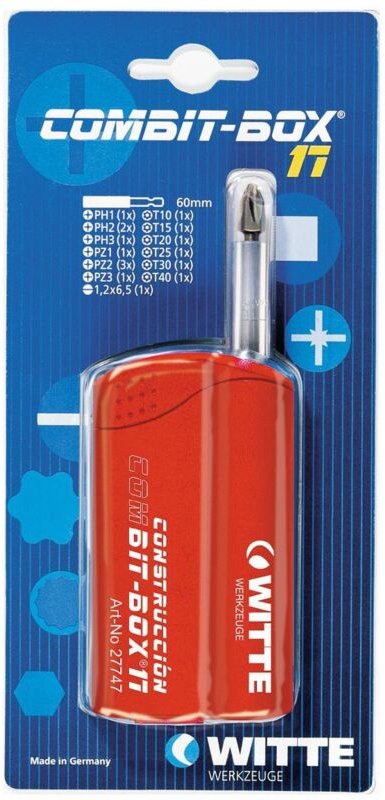 Schraubendreher-Bit-Box combit-box 17 Blister (Bauform) Witte 27774