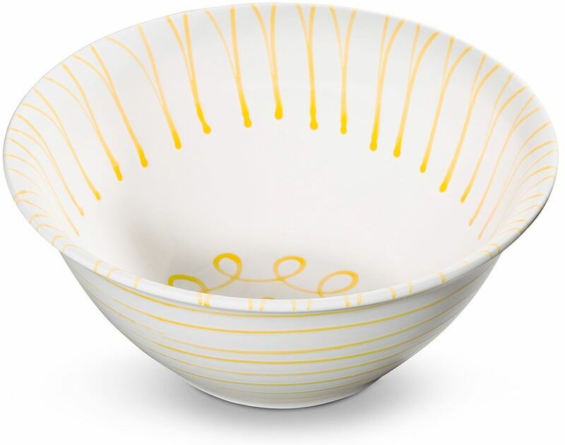 Gmundner Keramik - Gelbgeflammt, Salatschüssel (ø 33cm)