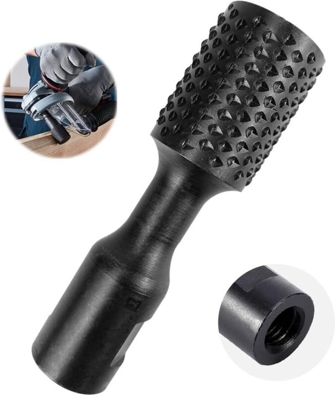 Zylindrischer Holzskulpturenschneider, 31,5 mm Feinzahn-Schnitzwerkzeug auf Metallholzschneider, Hartmetallschneider