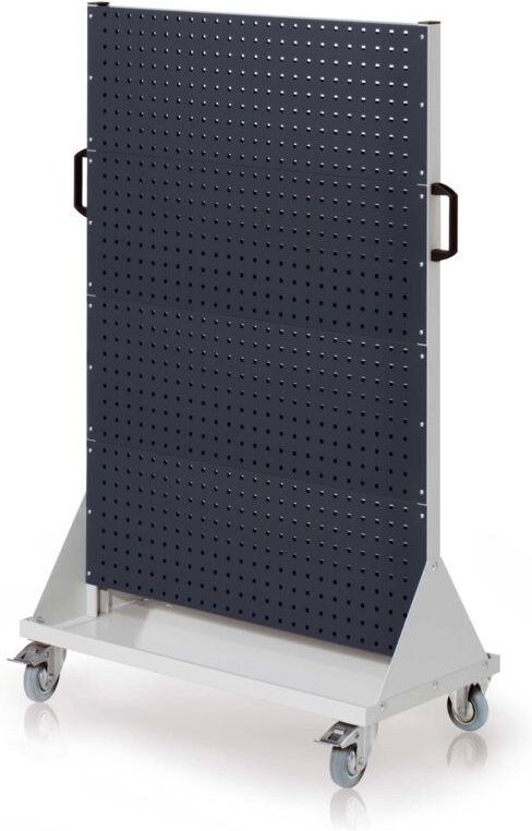 Kappes RasterMobil® mobiler Arbeitsplatzschrank Größe 4 1580x1000x500mm 8x Lochplatte anthrazitgrau