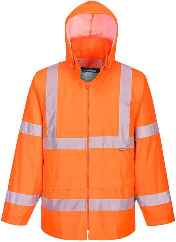 Hi-Vis Orange Regenjacke 5XL