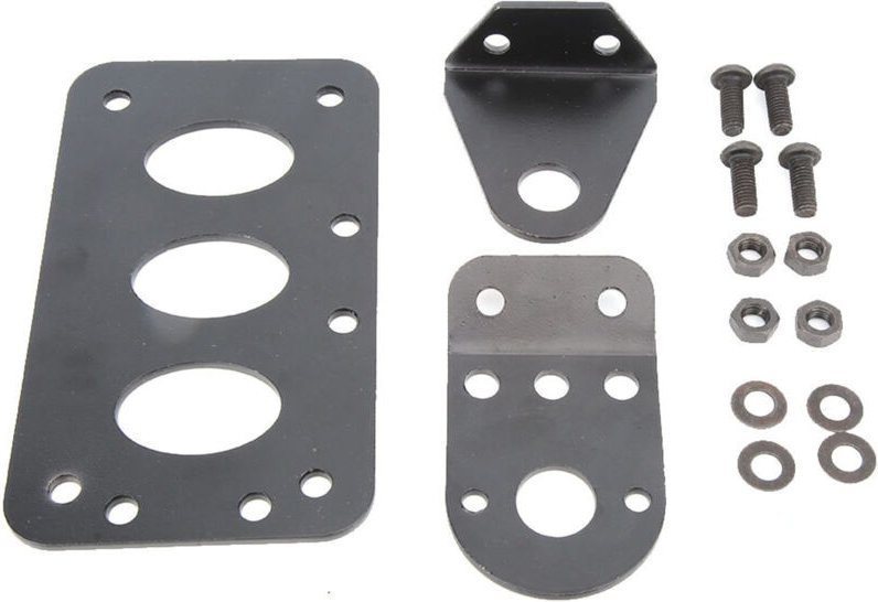 Jeffergarden - Universal Motorrad Retro Side Mount Rücklicht Halter Kennzeichen Rahmen Halterung b