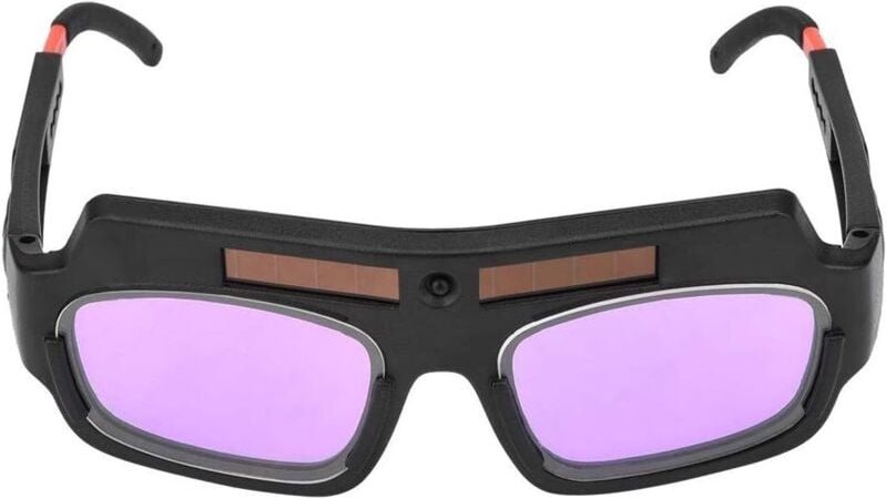 Schweißbrille, Solarbetriebene automatische Verdunkelung, Schutzbrille, Schweißbrille für Argon-Lichtbogenschweißen + Li...