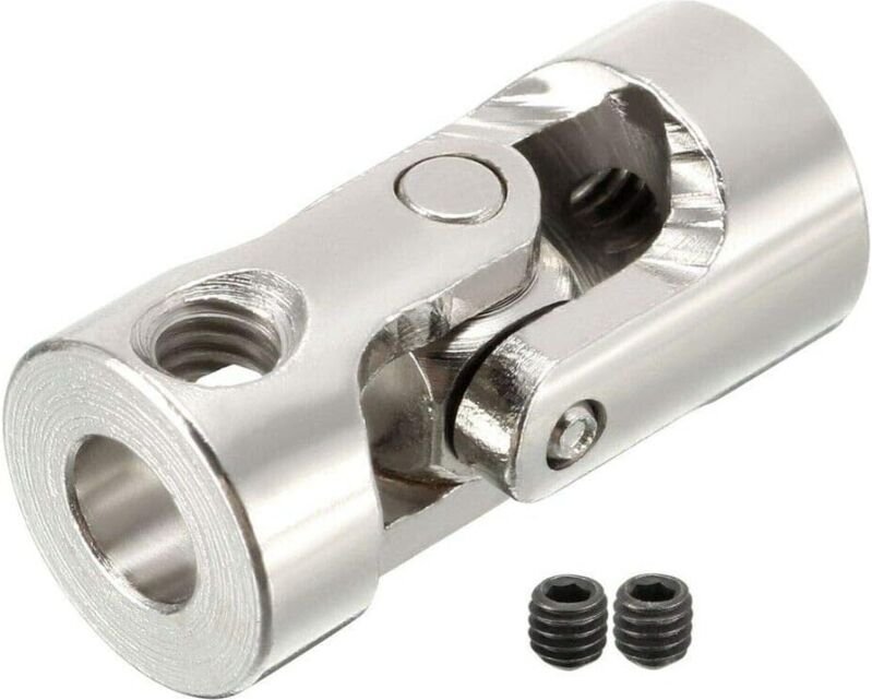 Memkey - Stück Universalgelenk 2–10 mm Lenkwelle U-Gelenk für Boot, Auto, DIY-Zubehör, Silber