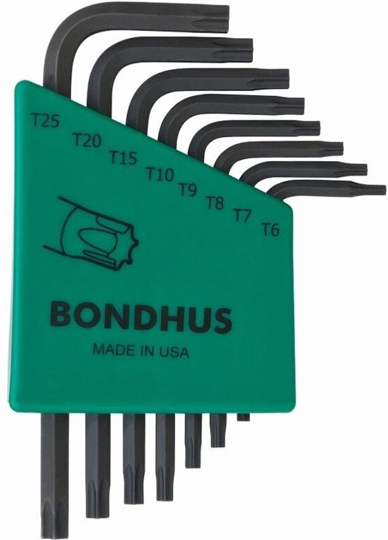 Set mit 8 kurzen Torx Winkelschlüsseln T6-T25 Bondhus 31732