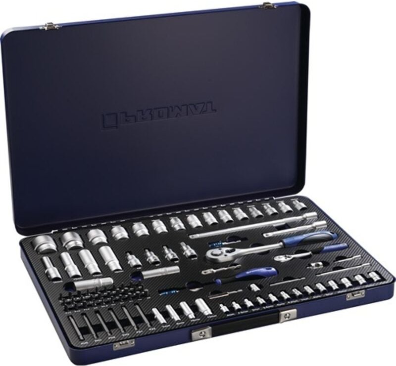 Steckschlüsselsatz 91-teilig 1/4 + 1/2 ' Schlüsselweiten 4-32 mm - Promat
