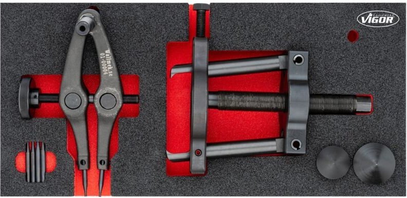 VIGOR Lagerinnenring-Abzieher, mit Sicherungsring-Werkzeug, 2-tlg., Anzahl Werkzeuge: 2