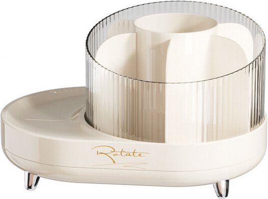 Rotierender Make-up-Organizer, 360° drehbarer Pinselkasten, Bleistifttopf, abnehmbare Make-up-Aufbewahrung, 7 Fächer,