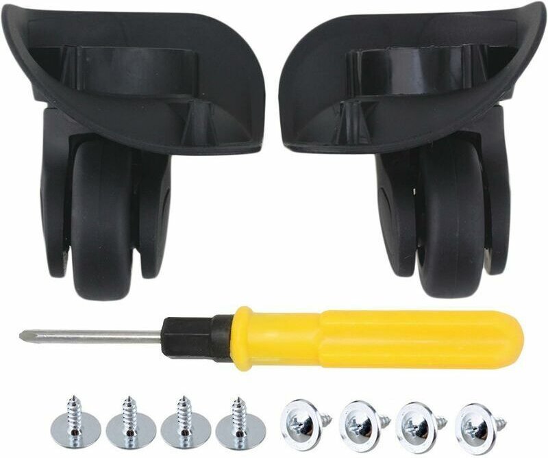 1 Paar schwarze 360-Grad-Rollkoffer 91 x 107 x 49 mm – BQLZR