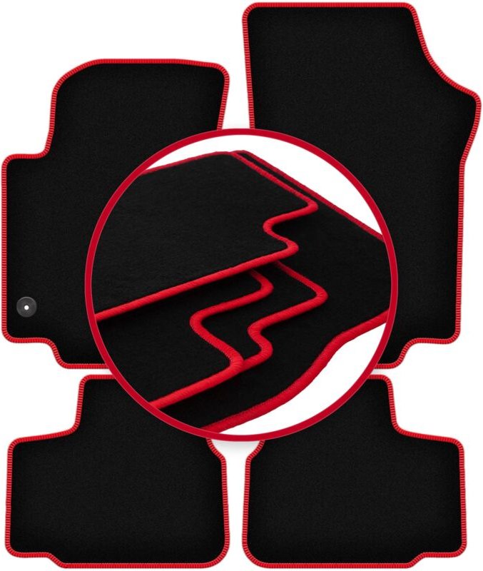 CARLUX-RED Auto-Fußmatten für: Volkswagen Up Fließheck (2011-)