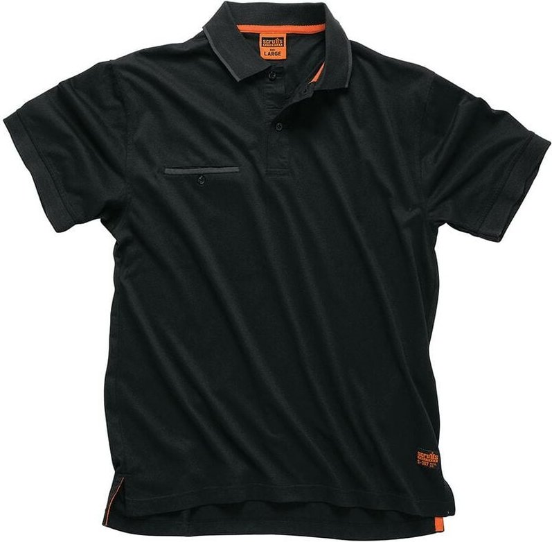 Polohemd "Worker", schwarz Größe s