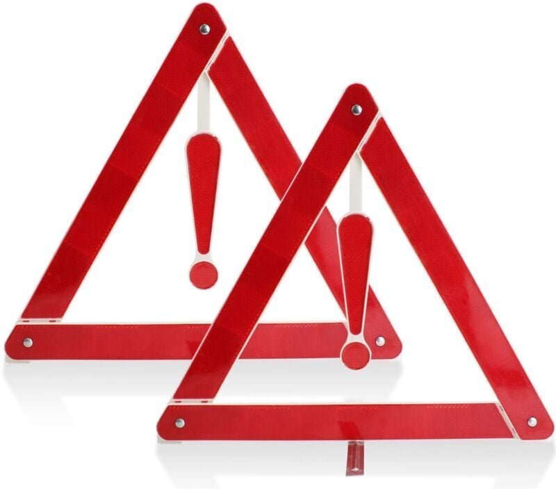 KZQ - Auto-Warndreiecke, Reflektorschild und Aufbewahrungsbox für Kraftfahrzeuge, rotes Sicherheitsdreieck.