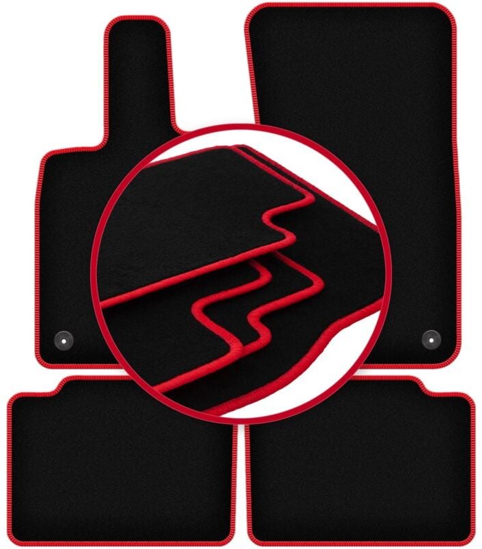 CARLUX-RED Autofußmatten für: Porsche Panamera II Coupé (2017-)