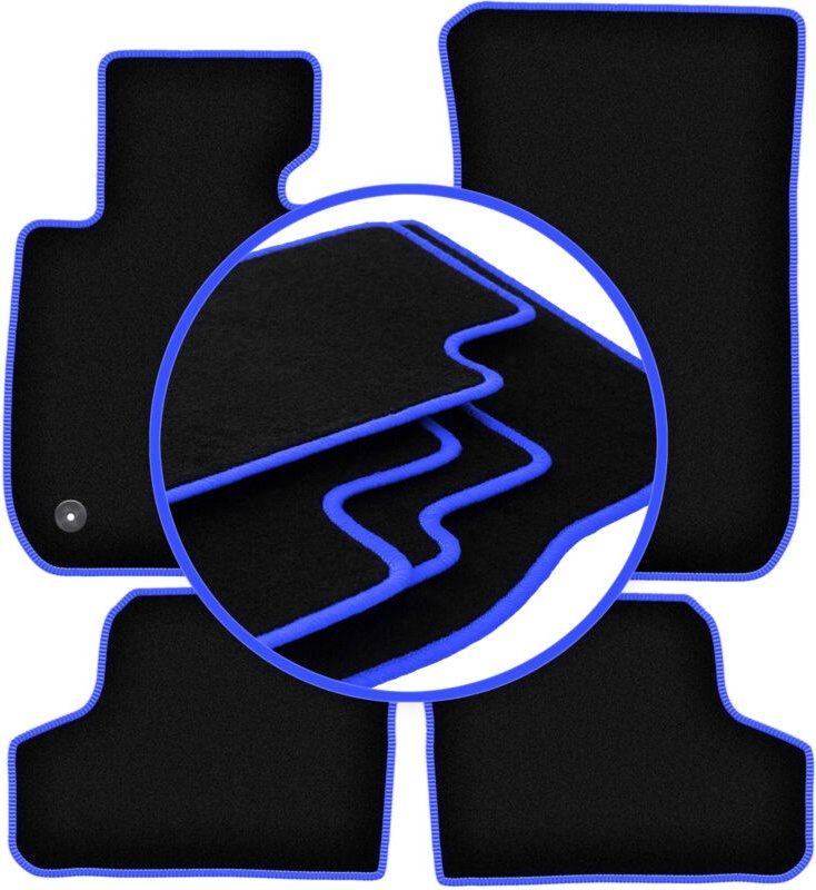 CARLUX-BLUE Autofußmatten für: BMW 3 E93 Cabrio (2004-2011)