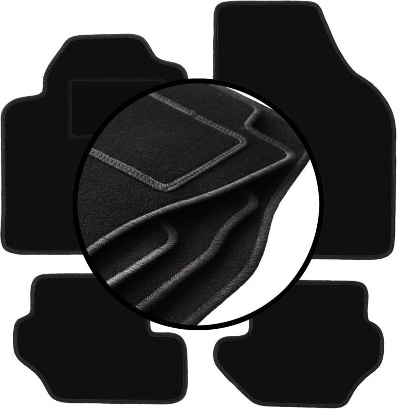 Kompletter Satz Veloursmatten für: Ford Fiesta MK3 Fließheck (1989-1996)