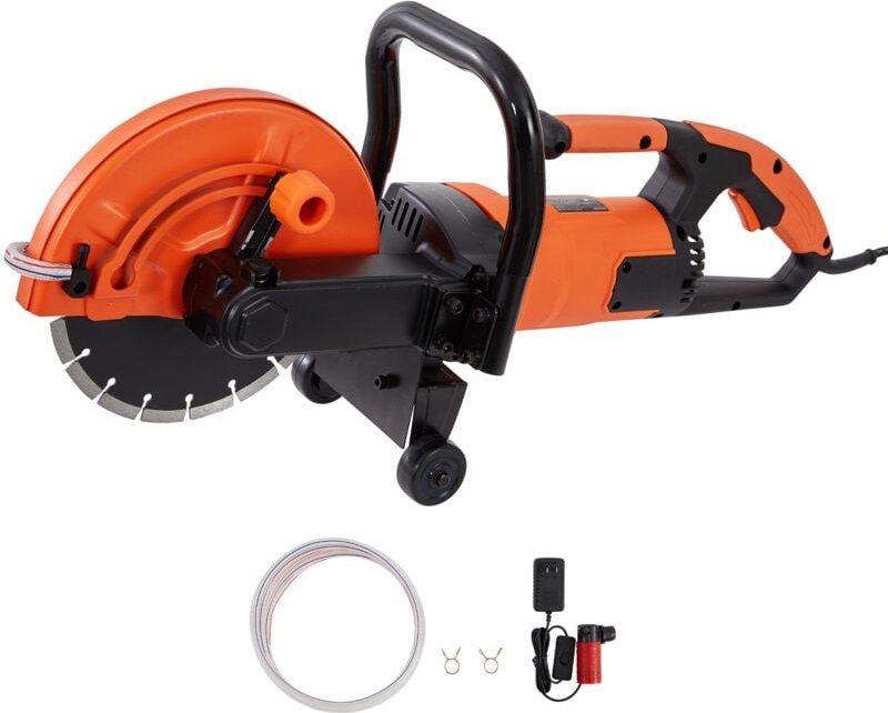 Mophorn Elektrische Betonsäge, 9 Zoll, 1800 W 15 A Motor, 3,5 Zoll Schnitttiefe, Nass/Trocken, für Stein, Ziegel