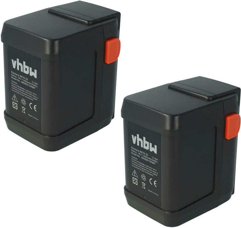 2x Akku Ersatz für Gardena 8835, 8839, 8839-20, 8835-20, 8835-U, 8835-00.701.00 für Grasschere, Strauchschere (3000mAh 1...