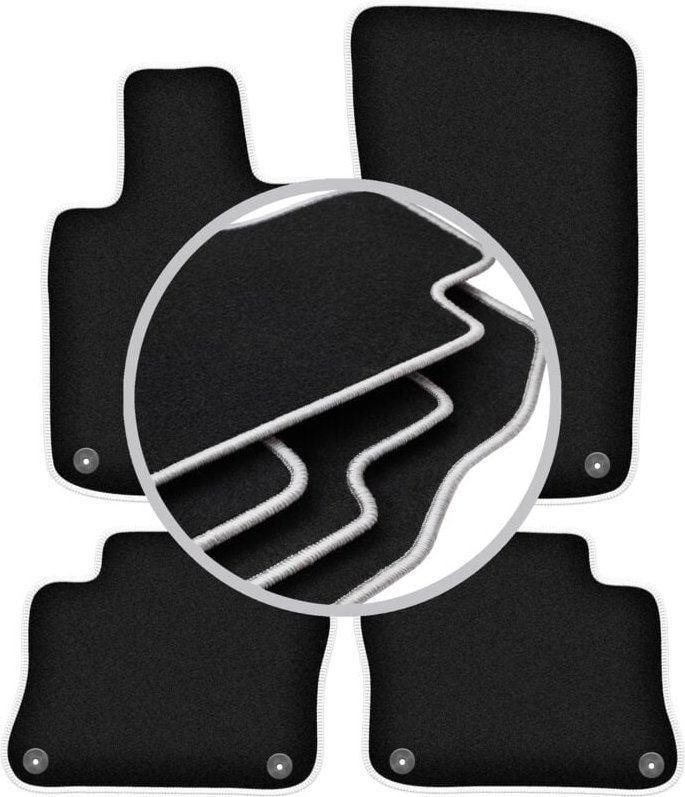 CARLUX-SILVER Autofußmatten für: Porsche Panamera Fastback (2009-2016)