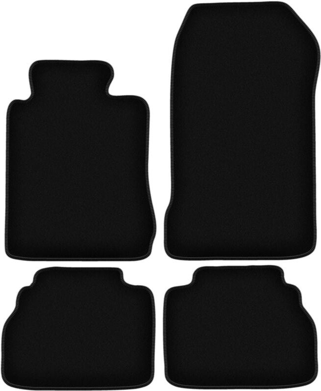 BASIC schwarze Veloursmatten für: Mercedes E W210 Limousine, Kombi (1995-2003)