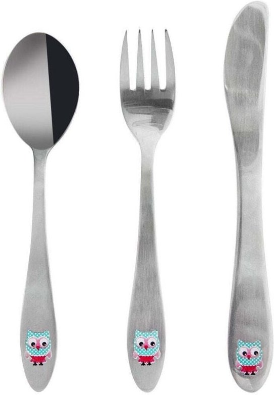 Thumbnail - Cutlery for children with owl motif - safe design