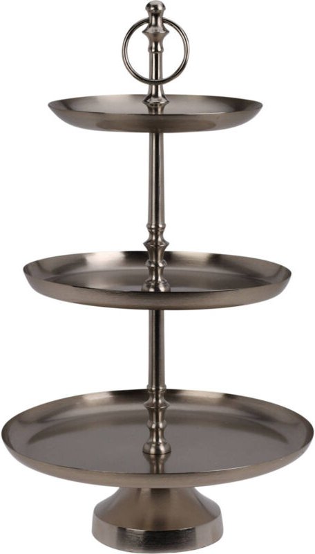 Tablett aus Metall 3-stufig, 50 cm