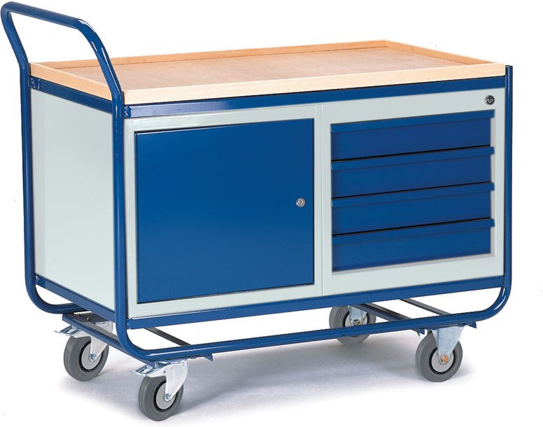 Rollcart Montagewagen mit Stahl- und Schubladenschrank