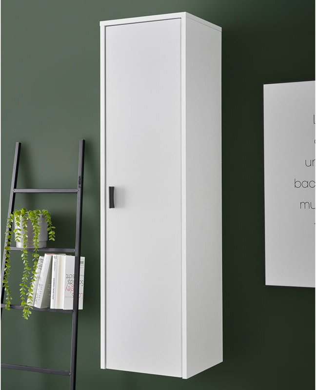 Lomadox - Hängeschrank mit Tür weiß matt HUNTER-61